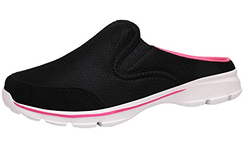 ChayChax Weiche Pantoffeln Hausschuhe Slip On Bequeme Haus Pantoletten Mules rutschfest Slipper Indoor Outdoor für Damen Herren, Schwarz, 39 EU von ChayChax