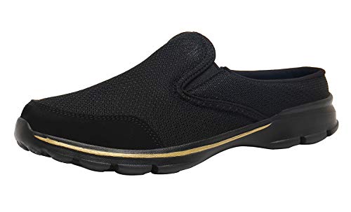 ChayChax Weiche Pantoffeln Hausschuhe Slip On Bequeme Haus Pantoletten Mules rutschfest Slipper Indoor Outdoor für Damen Herren, Schwarz A, 35 EU von ChayChax