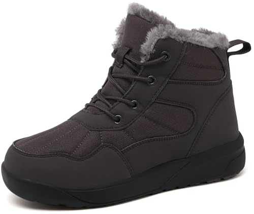 ChayChax Winterstiefel Damen Winterschuhe Wasserdicht Warm Gefütterte Schneestiefel Rutschfeste Stiefeletten Kurzschaft Stiefel Winter Outdoor,Braun,38 EU von ChayChax