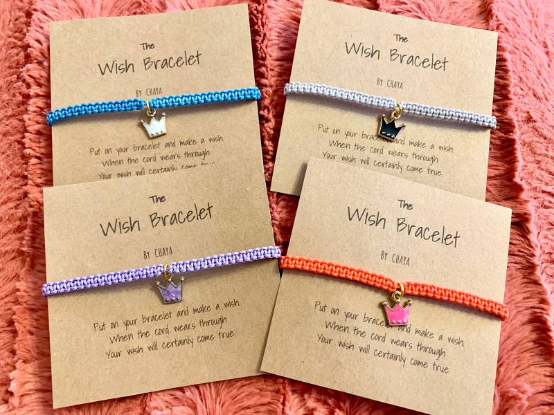 Verstellbares Kronen Charm Wunsch Armband - Boho Freundschaftsschmuck Für Mädchen von ChayaAccessories