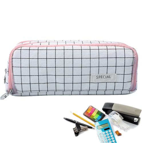 Chdnhe Einfache Stifteetui | Federmappe Für Schule,Weicher Kosmetik Organizer Beutel für Stifte Schere Lineal Radiergummi Büro Schule Reise von Chdnhe