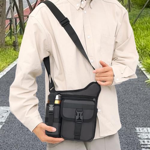 Chdnhe Herren Umhängetasche,Outdoor Sport Schultertasche Brustbeutel | Wasserdichte Umhängetasche für Radfahren Fitness Reisen Schule Arbeit Camping Outdoor Freizeit Teens Männer von Chdnhe
