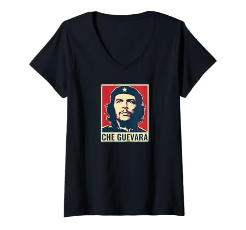 Damen Che Guevara Aufstand Kuba Rebell Revolutionär Freiheitsl T-Shirt mit V-Ausschnitt von Che Guevara Ernesto Cuba Guerrilla