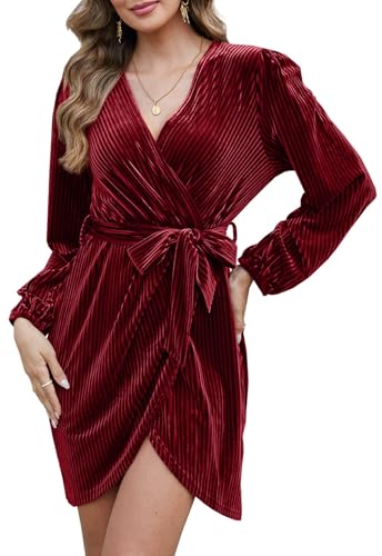 CheChuey Samtkleid Elegant Abendkleid Winterkleid Langarm Bodycon Kleid Cocktailkleid Partykleid Wickelkleid Samt Maxikleid Freizeitkleid Festliche Kleider V-Ausschnitt Partykleid Silvester Kleid CheChuey Samtkleid Elegant Abendkleid Winterkleid Langarm Bodycon Kleid Cocktailkleid Partykleid Wickelkleid Samt Maxikleid Freizeitkleid Festliche Kleider V-Ausschnitt Partykleid Silvester Kleid von CheChury