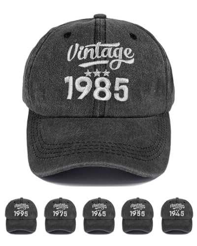 CheChury Baseball Cap Unisex BaseballKappe Geschenke zum 80 70 60 50 40 30 Geburtstag Mann Geschenk für Opa Papa Ruhestand Geschenk Basecap Herren Geschenkideen für Männer Vatertagsgeschenk,Schwarz-40 von CheChury