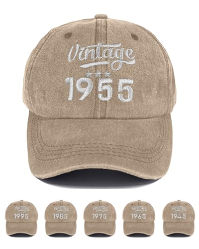 CheChury Baseball Cap Unisex Baseballkappe Geschenke zum 80 70 60 50 40 30 Geburtstag Mann Geschenk für Opa Papa Ruhestand Geschenk Basecap Herren Geschenkideen für Männer Vatertagsgeschenk,Khaki-70. von CheChury