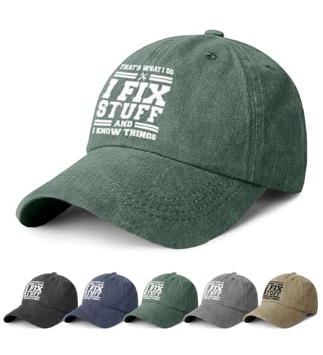 CheChury Baseball Cap für Herren und Damen Unisex Kappe Verstellbar Baseboard Baumwolle Baseballkappe für Herren Mütze Outdoor Baseballkappe Vintage Baseballmütze Basecap Retro Baseballcap,Grün von CheChury