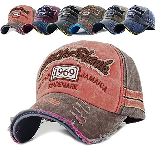 CheChury Baseballcap Original 1969 Vintage Style Used Washed Look Retro Outdoor Kappe Mütze Cap Schirmmütze Basecap verstellbar Sommerhut Unisex Sonnenhut für Sport Baseball Kappe (Orange) von CheChury