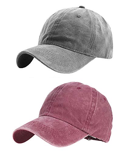 CheChury Washed Vintage Baseball Cap Outdoor Retro Cap Unisex Baseballmütze Einstellbare Retro Basecap 6-Panel Sport Mütze Outdoor von CheChury