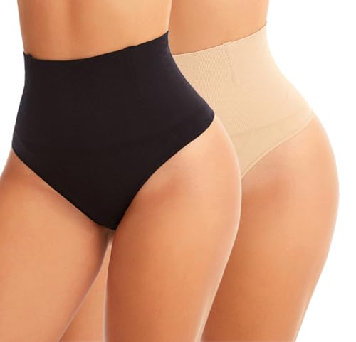CheChury Bauchweg Mieder String Tanga Damen Hohe Taille Miederslip Hohe Figurformende Miederhose Slip Unterwäsche Nahtlose Unterhose Shaping String Miederslip Bauch Weg Effekt Shapewear Stark Formend von CheChury