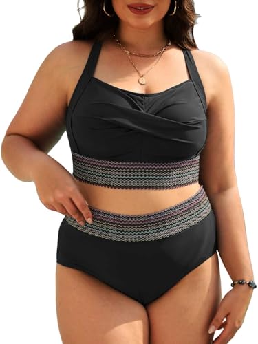 CheChury Bikini-Set GroßE GrößEn Damen Bauchweg Bademode Twist-Kreuz Push Up Bikini Oberteil Sexy Swimsuit High Waist Badehose Weiche Bauchkontrolle BadeanzüGe Curvy Strandmode Urlaub Beachwear CheChury Bikini-Set GroßE GrößEn Damen Bauchweg Bademode Twist-Kreuz Push Up Bikini Oberteil Sexy Swimsuit High Waist Badehose Weiche Bauchkontrolle BadeanzüGe Curvy Strandmode Urlaub Beachwear von CheChury
