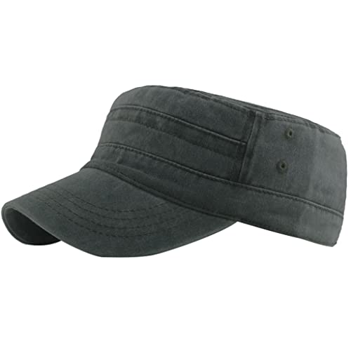 CheChury Cap im Military-Stil aus Robustem Army Cap Männer Herren Kappe MilitärBaumwoll Canvas Verstellbar Baseball Cap Armee Militär Corps Hut Kappe Visier Unisex von CheChury