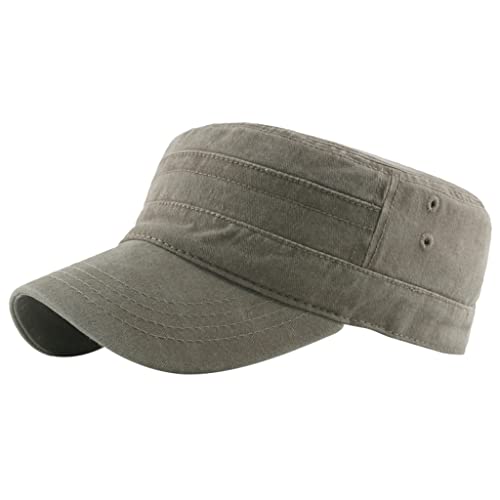 CheChury Cap im Military-Stil aus Robustem Army Cap Männer Herren Kappe MilitärBaumwoll Canvas Verstellbar Baseball Cap Armee Militär Corps Hut Kappe Visier Unisex von CheChury