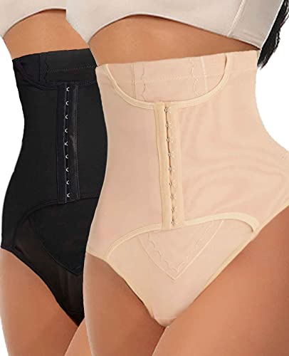 CheChury Damen Mieder String Bauchweg Korsett Taillenformer Figurformend Shaping Hohe Taille Miederhose Miederpants Miederslip Stark Formend Unterwäsche Weich Body Shaper Miederhose mit Haken von CheChury