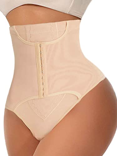 CheChury Damen Mieder String Bauchweg Korsett Taillenformer Figurformend Shaping Hohe Taille Miederhose Miederpants Miederslip Stark Formend Unterwäsche Weich Body Shaper Miederhose mit Haken von CheChury