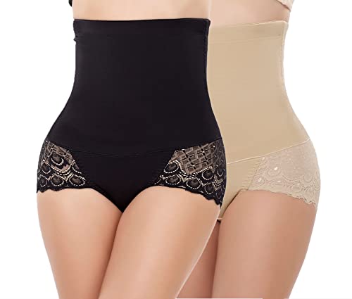 CheChury Damen Miederslip Taille Shapewear Figurenformend Miederpants Miederhose Sexy Spitze Body Shape Korsett Damen Waist Trainer Bauch Kontrolle Bauchweg Taillenformer Unterwäsche Shaping Formslip von CheChury