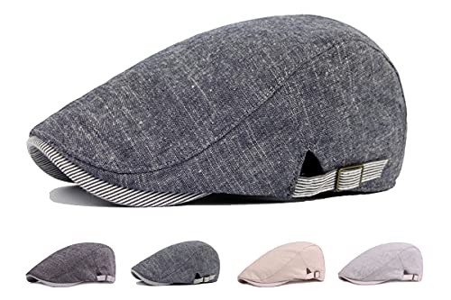 CheChury Herren Baskenmütze Barett, Schiebermütze Herren,Einfarbiger Hut, Unisex Beret Schirmmütze Flatcap Einstellbar Sportmütze Gatsby Newsboy Cap, Barette Cap von CheChury