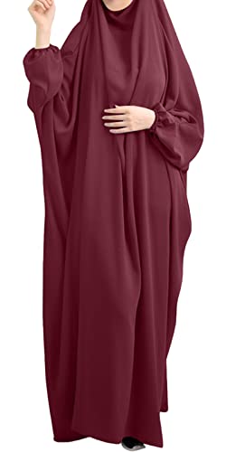 CheChury Muslim Damen Gebetskleidung für Frauen Hijab Kleid Gebet Jilbab Kleidung für Muslimische Kleider Damen Lange Ärmel Burka Ganzkörper Beten Niqab Roben Ärmel Roben Strickjacke Ramadan Kleid von CheChury