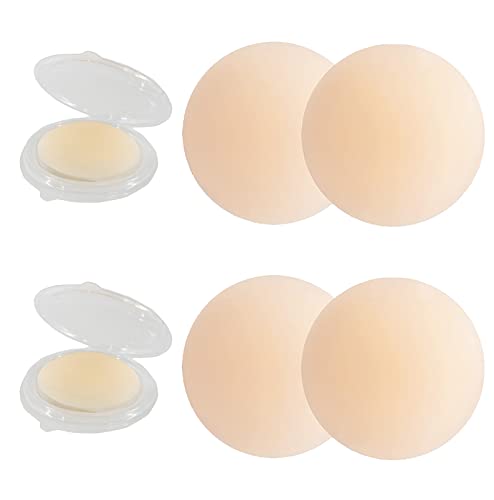 CheChury Nippelpads Damen Nipple Cover Ultradünne Selbstklebende Brustwarzen Nippelabdeckung hochwertigem Silikon Wiederverwendbare Waschbare Nippel Cover Wasserdicht unter BH für Empfindliche Haut von CheChury