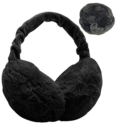 CheChury Ohrenschützer Klassischer Damen Winter Fleece Verstellbarer Niedlich Ohrenwärmer Kuscheliger Zusammenklappbar Earmuffs Plüsch Unisex Warme Kalte Outdoor Skifahren Radfahren Wandern von CheChury