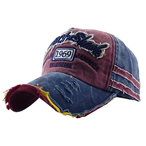 CheChury Vintage Basecap Snapback Retro Baseball Kappe Distressed Baumwolle Mütze Unisex Einstellbare Sommerhut Sonnenhut für Sport Outdoor Freizeit Reise von CheChury