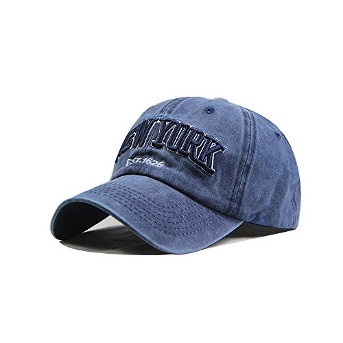 CheChury Retro Vintage Basecap New York Unisex Baumwolle Kappe Distressed Washed Verstellbar Outdoor Freizeit Hut Stickerei Cap Herren Baseballkappe Frauen von CheChury