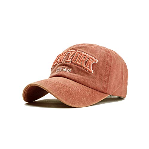 CheChury Retro Vintage Basecap New York Unisex Baumwolle Kappe Distressed Washed Verstellbar Outdoor Freizeit Hut Stickerei Cap Herren Baseballkappe Frauen von CheChury