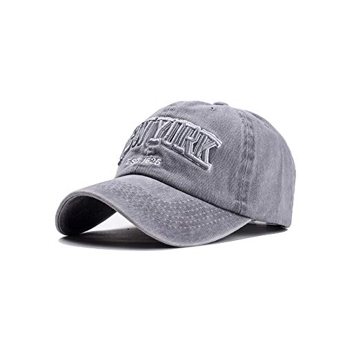 CheChury Retro Vintage Basecap New York Unisex Baumwolle Kappe Distressed Washed Verstellbar Outdoor Freizeit Hut Stickerei Cap Herren Baseballkappe Frauen von CheChury