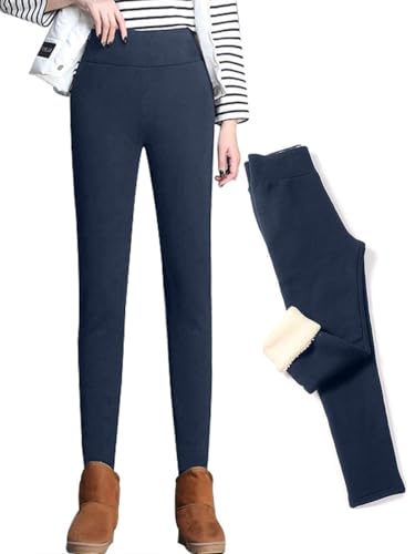 CheChury Thermo Leggins Damen Gefütterte Winter Lang High Waist Fleece Hose Dicke Sports Leggings Innenfleece Warme Thermohose Grosse Grössen Elastische Strumpfhosen Kann Draußen Getragen Werden von CheChury