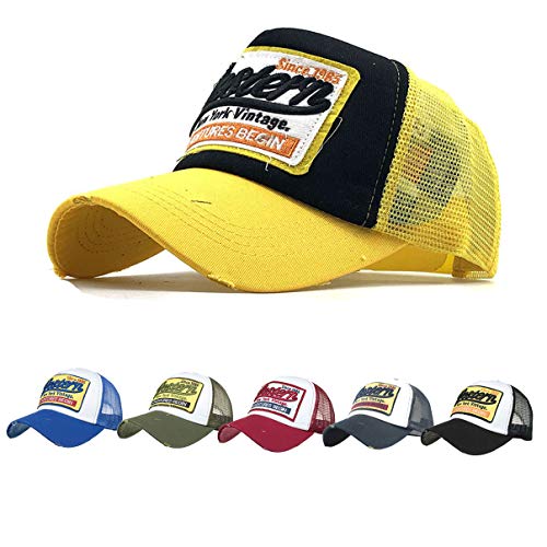 CheChury Unisex Baseball Cap Mode Sommer Kappe Mesh Hüte Hip Hop Baseballmütze Kappe für Herren und Damen Snapback Vintage Used Look Retro Mütze CheChury Unisex Baseball Cap Mode Sommer Kappe Mesh Hüte Hip Hop Baseballmütze Kappe für Herren und Damen Snapback Vintage Used Look Retro Mütze von CheChury