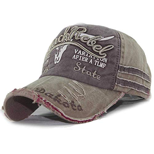 CheChury Vintage Basecap Herren Snapback Distressed Baseball Cap Washed Einstellbare Schirmmütze Freizeit Outdoor Kappe Sport von CheChury