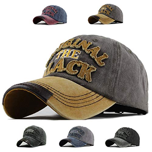 CheChury Washed Baseball Cap Outdoor Retro Cap Unisex Vintage Basecap Sport Mütze Verstellbar Baseballkappe Baseballmütze The Black Style Outdoor Kappe Mütze Schirmmütze Basecap Verstellbar (Gelb) von CheChury