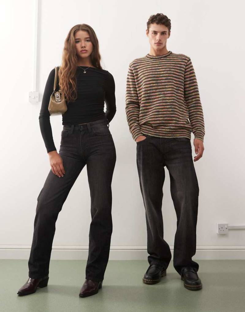 Cheap Monday - Anti - Unisex - Straight Jeans in gewaschenem Schwarz von Cheap Monday