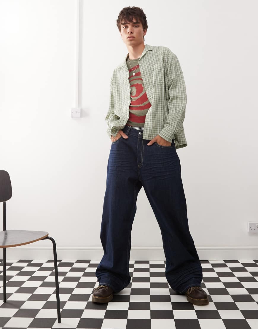 Cheap Monday - Looser - Baggy-Jeans in blauer Rinse-Waschung von Cheap Monday