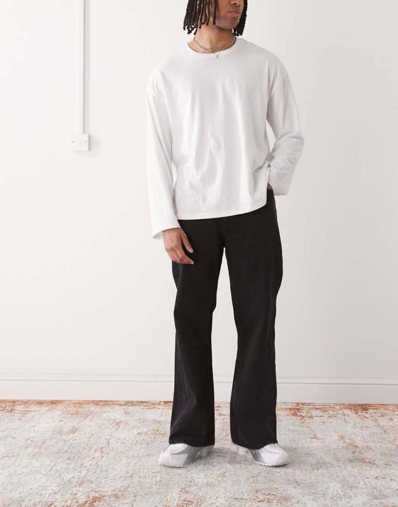 Cheap Monday x Landon Barker - Boo - Bootleg Jeans in gewaschenem Schwarz von Cheap Monday