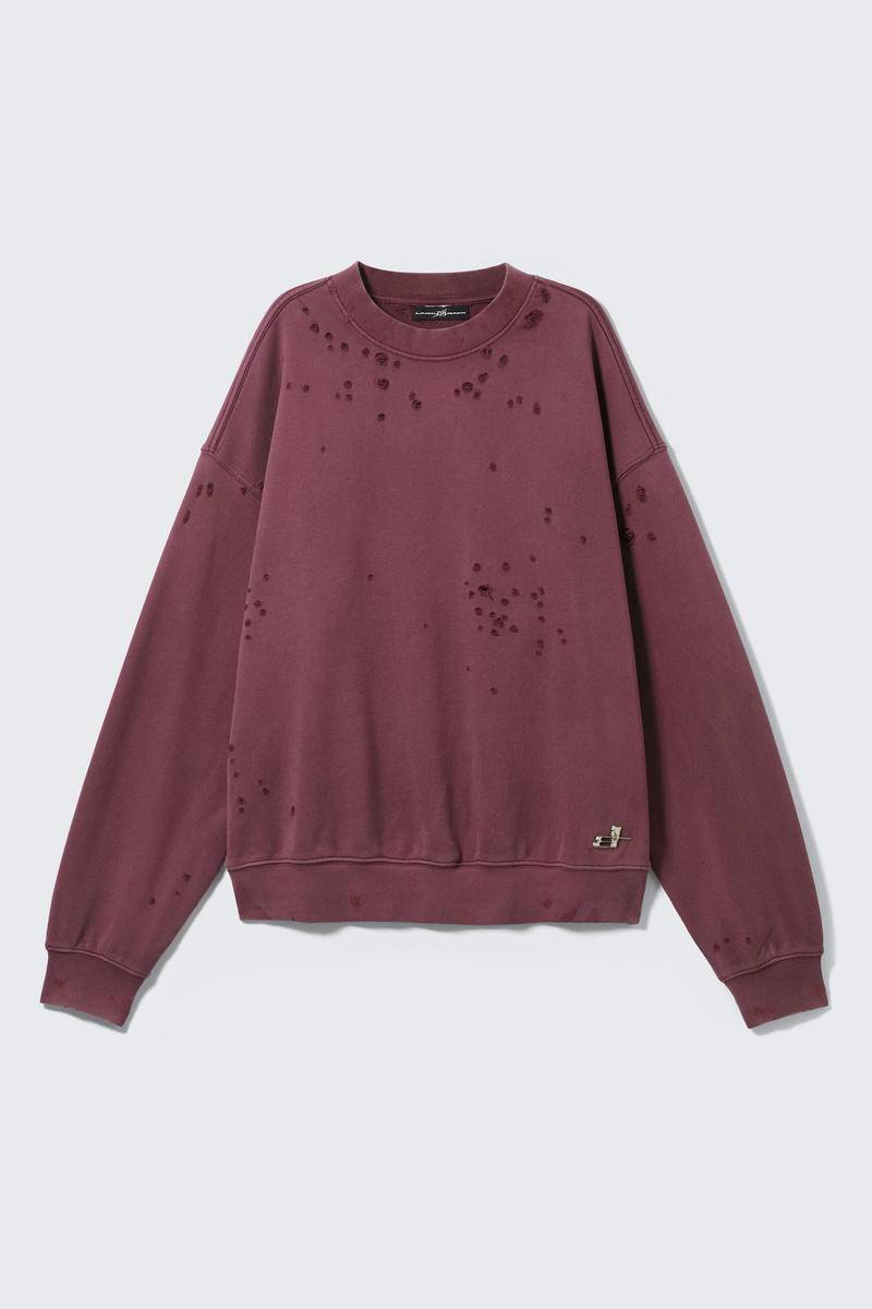 CM x LB Loose Distressed Unisex Sweatshirt von Cheap monday
