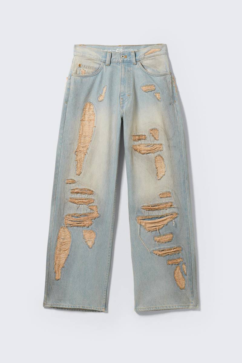 CM x LB Looser Pink Rip Unisex Jeans von Cheap monday