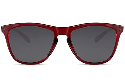 Cheapass Sonnenbrille Beliebte rot gefärbt Sonnenbrille für Damen und Herren in rot mit eckigem Vintage-Festival-Design, blockiert 100% UVA- und UVB-Strahlen von Cheapass