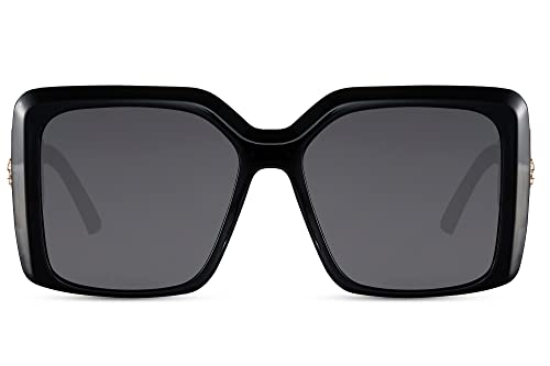 Cheapass Sonnenbrille Damen große und quadratische Cateye Brille mit dunklen Gläsern UV400-geschützt von Cheapass