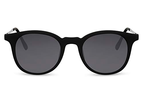 Cheapass Sonnenbrille Erstklassig rechteckig klassisch Vintage gummierte schwarze Farbtöne mit dunklen silbernen Metallbügeln und dunklen Gläsern UV400, geschützt für Männer und Frauen von Cheapass