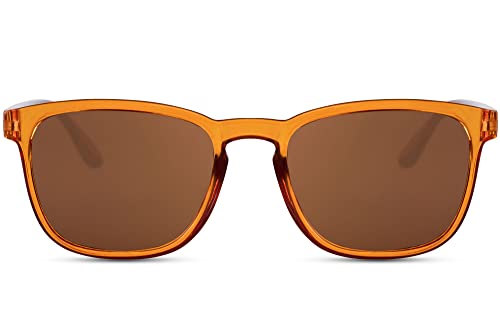 Cheapass Sonnenbrille Moderne Schlüsselloch Party- und Festivalbrille für Herren und Damen in orange, recycelter dünner Rahmen von Cheapass