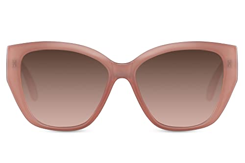 Cheapass Sonnenbrille Neueste Fashion Oversized Schmetterlingsrahmen in Pink mit lila Verlaufsgläsern UV400 geschützt für Damen 100% recycelt von Cheapass