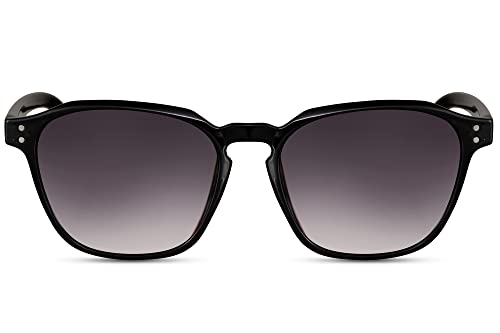 Cheapass Sonnenbrille modern und luxuriöse Damen und Herrenbrille in schwarz mit charmanter Schlüssellochsteg und UV-Schutz von Cheapass