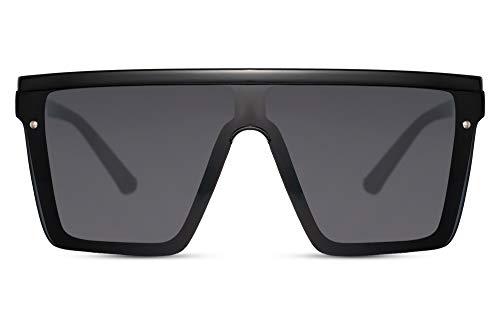 Cheapass Sonnenbrille Massive Übergröße XXL Schwarz Shield Schwarz einteilige Linse UV400 Frauen von Cheapass