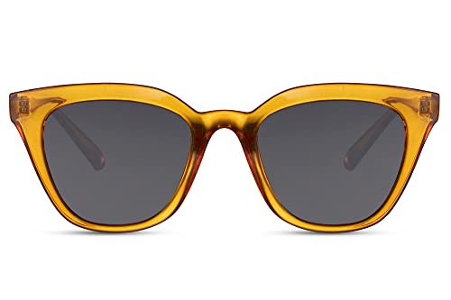 Cheapass Sonnenbrille Günstige Sonnenbrille vollständig recycelt klassische Damen-Sonnenbrille in Orange im Butterfly-Stil mit dunklen Gläsern für Damen UV400-geschützt von Cheapass