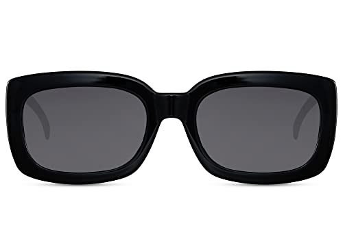 Cheapass Sonnenbrille Günstige Sonnenbrille vollständig recycelteelegante Schmetterlings-Sonnenbrille für Damen mit schwarzem Rahmen und dunklen Gläsern UV400-geschützt von Cheapass