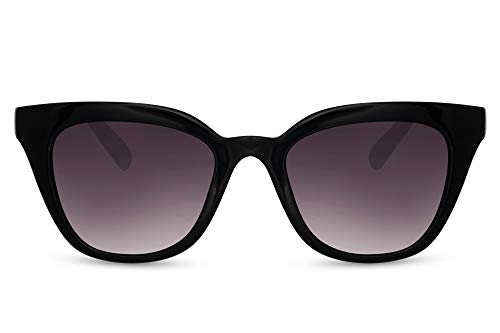 Cheapass Sonnenbrille Klassiche Retro Cateye Sonnenbrillen in Schwarz für Damen mit Verlaufsgläsern UV400 geschützt von Cheapass