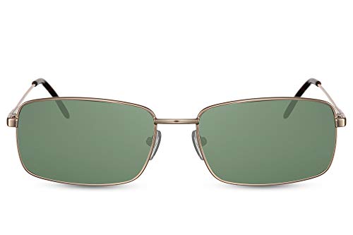 Cheapass Sonnenbrille Männlich-klassische Retro Sonnenbrille im italienischen Stil mit grünen Gläsern für Männer UV400 geschützt von Cheapass