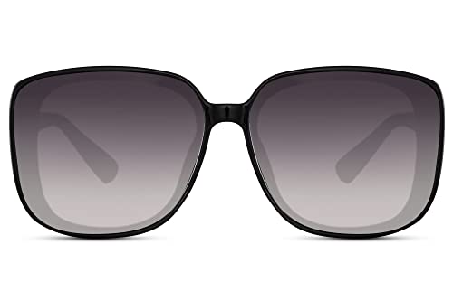 Cheapass Sonnenbrille Übergroße quadratische Schmetterlingsmode Schwarze Sonnenbrille mit dunklen Verlaufsgläsern UV400 geschützt Frauen von Cheapass