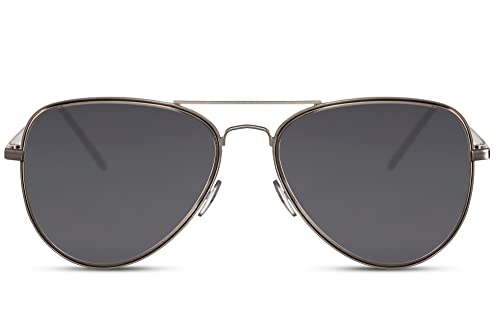 Cheapass Sonnenbrille Vintage Damen Herren Fahren Reisen Metall-Stil mit dunklen recycelten UV400 Gläsern von Cheapass